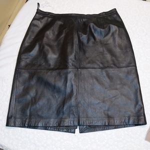 VTG Leather Lined Skirt by Terry Lewis Classic Luxuries Size 20